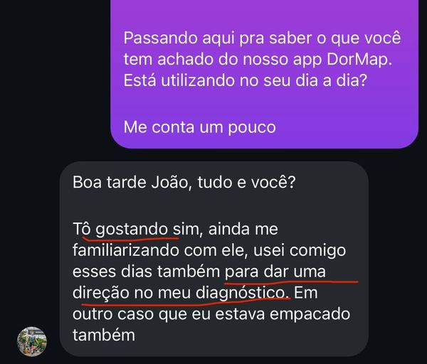 Depoimento sobre o DorMap